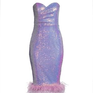Lavish Alice purple sequin prom/birthday dress